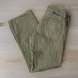 Diesel Safado Jeans Mens 30x27 Brown Denim Pants Slim Straight Button Fly 008QU